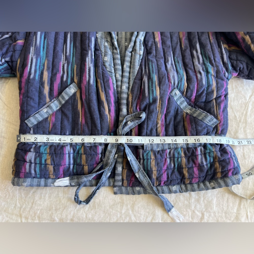 NWT MOTHER Dreamweaver Quilted Jacket Artist in Residence Blue Multi Size Small - Picture 11 of 12